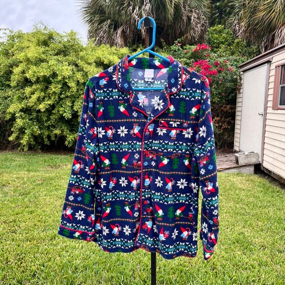 Hanna Andersson Gnome Sweet Gnome 100% Cotton Flannel Pajama Unisex Set Size M - Picture 2 of 13